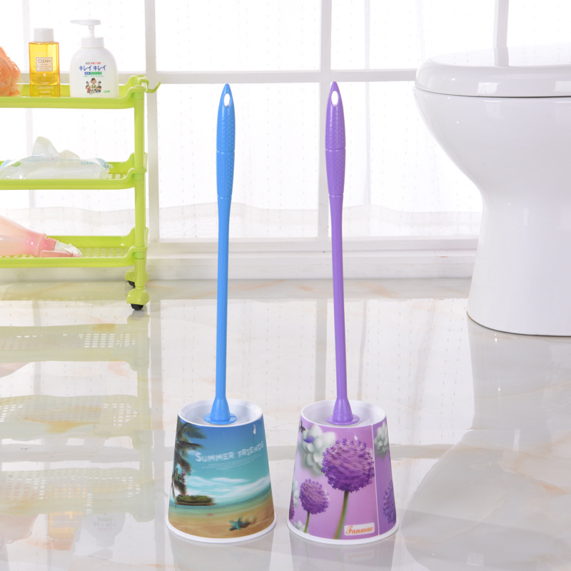 F14-2033 Toilet Brush Practical Cleaning Products, Extended handle brush with Base, bathroom cleaning brush set Specification image