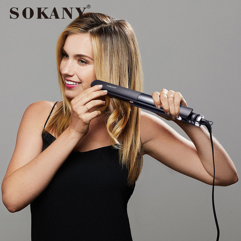 Cross-border SOKANY1901 Mini Small Curling Iron, small clipper, straight and curly dual-purpose Hair perm for lazy people details Picture