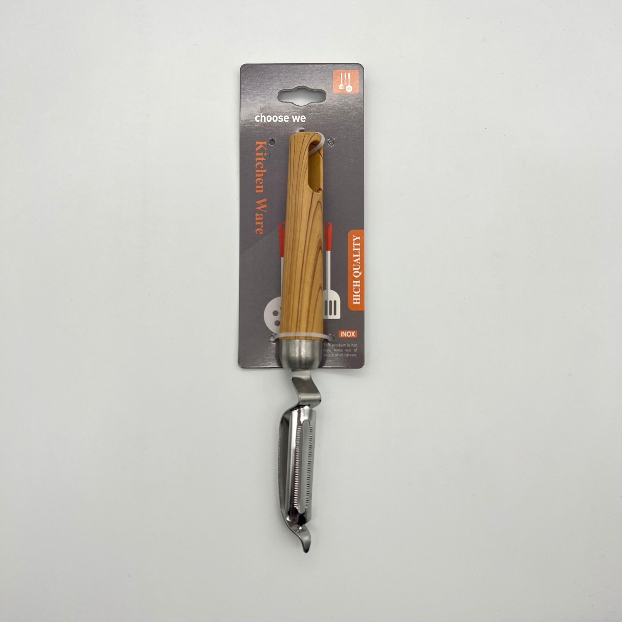 Kitchen gadgets stainless steel plain wood grain paring knife