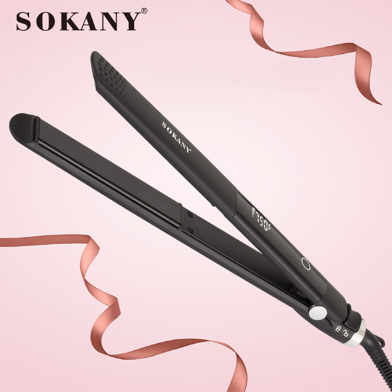 跨境SOKANY1901迷你小型卷发棒小夹板直发卷发两用 烫发器懒人