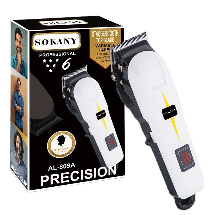 Cross-border SOKANY809 hair dresser, home charging, for the elderly and children to shave and oil their own hair, European standard for export