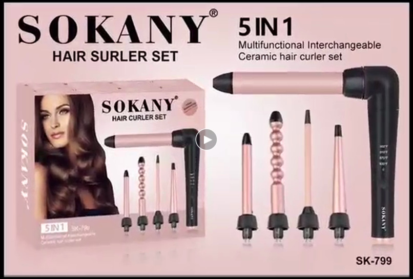 The new cross-border SOKANY799 multi-in-one curling iron