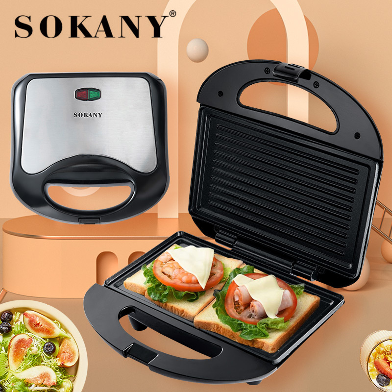 Cross-border SOKANY105 Kitchen household sandwich Breakfast machine, toaster, waffle Toast breakfast machine
