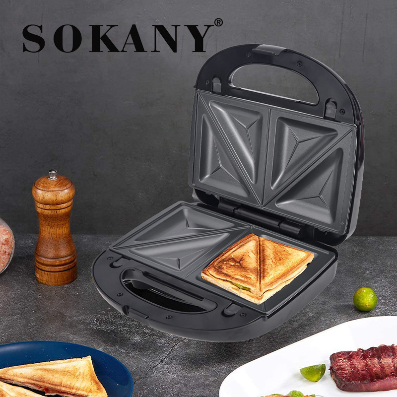 [Cross-border Hot Sale]SOKANY908 Double-sided Heating Household Multi-Functional 6-in-1 Sandwich Baking Electric Griddle Specification image