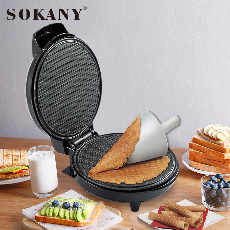 Cross-border SOKANY135 Egg roll machine, Sandwich machine, egg roll skin, ice cream skin, Home electric griddle, ice cream cone DIY