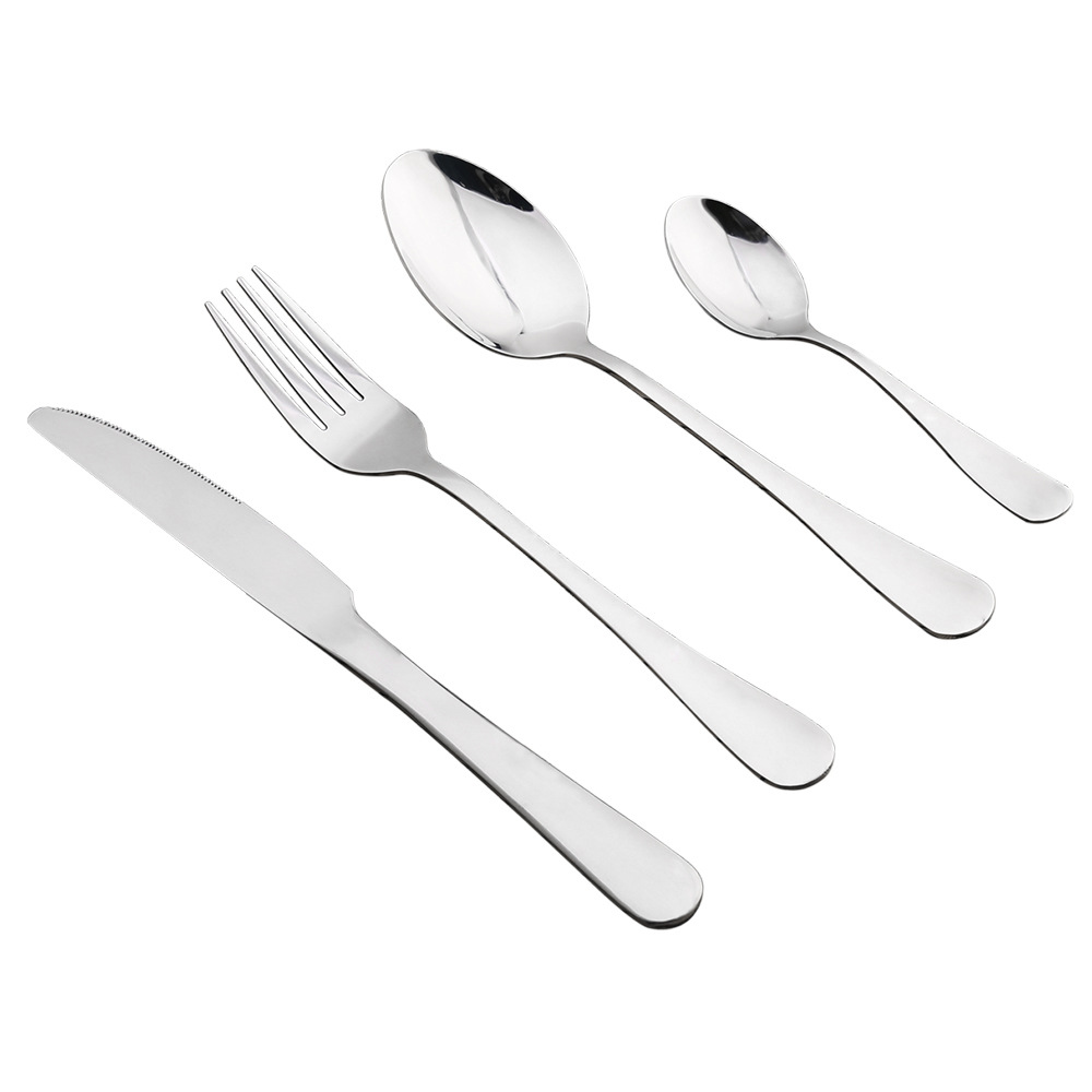 A 1010 Stainless steel Western steak knife, fork and spoon set gift box hotel restaurant supplies with logo available Item Picture