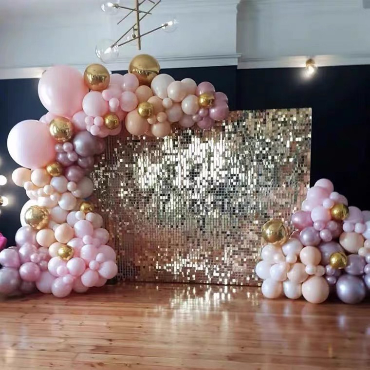 Pneumatic Plate Sequin Background Wall Wedding Party Exhibition Background Pattern Making Gusset Door Advertising Plaque Specification drawing