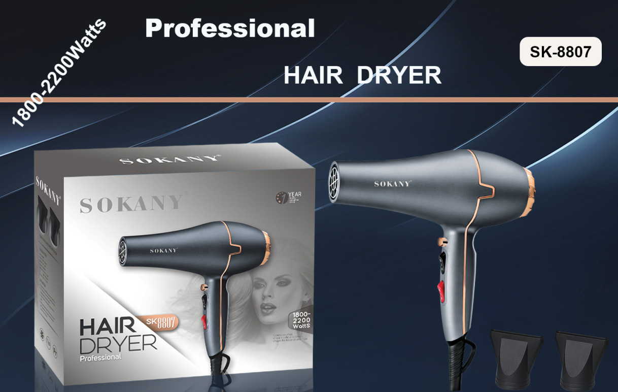 Cross-border SOKANY8807 hair dryer, hair dryer for personal use, home use, hair salon, professional hair dryer, high power, foreign trade Item Picture