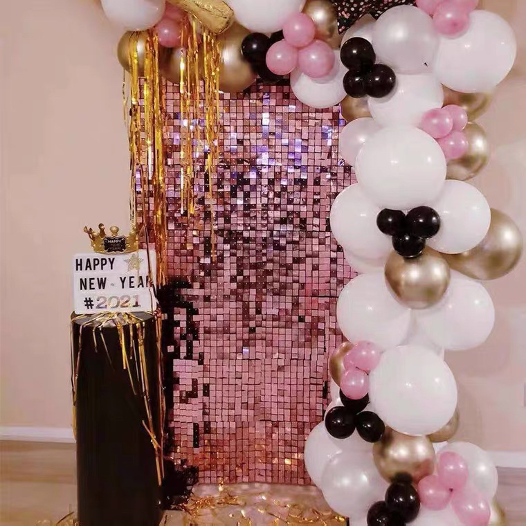 Pneumatic Plate Sequin Background Wall Wedding Party Exhibition Background Pattern Making Gusset Door Advertising Plaque details Picture