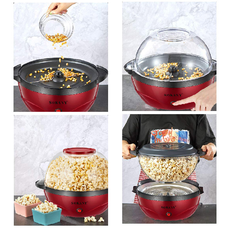 The SOKANY905 household popcorn machine, a mini fully automatic popcorn machine for children, is a bestseller on cross-border Amazon details Picture