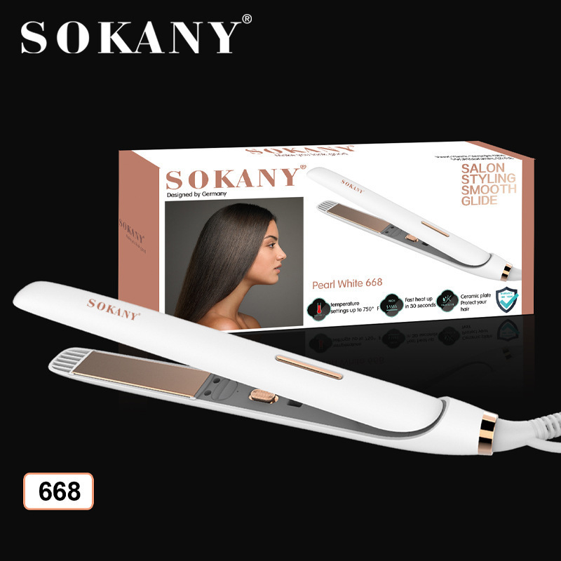 Cross-border SOKANY668 ceramic straightening splint Mini Small keratin hair care bangs perming and curling splint