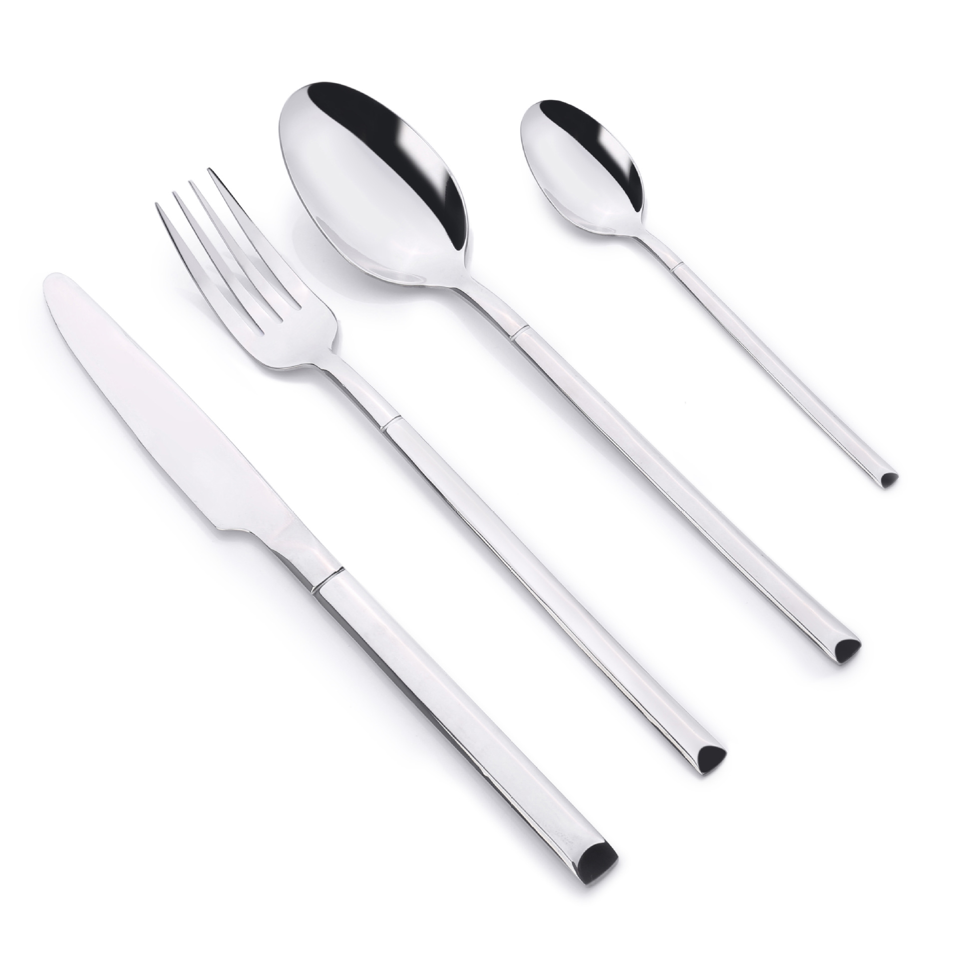 Western-style chivalrous stainless steel tableware, emerald steak, knife, fork, spoon, dessert spoon, hotel gift, Western tableware Item Picture
