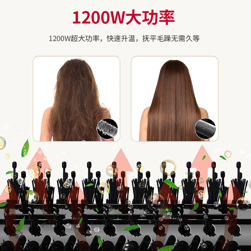 Cross-border SOKANY904 dry and wet dual-purpose automatic curling iron, lazy person straightening hair comb, hot air comb, smooth hair styling details Picture