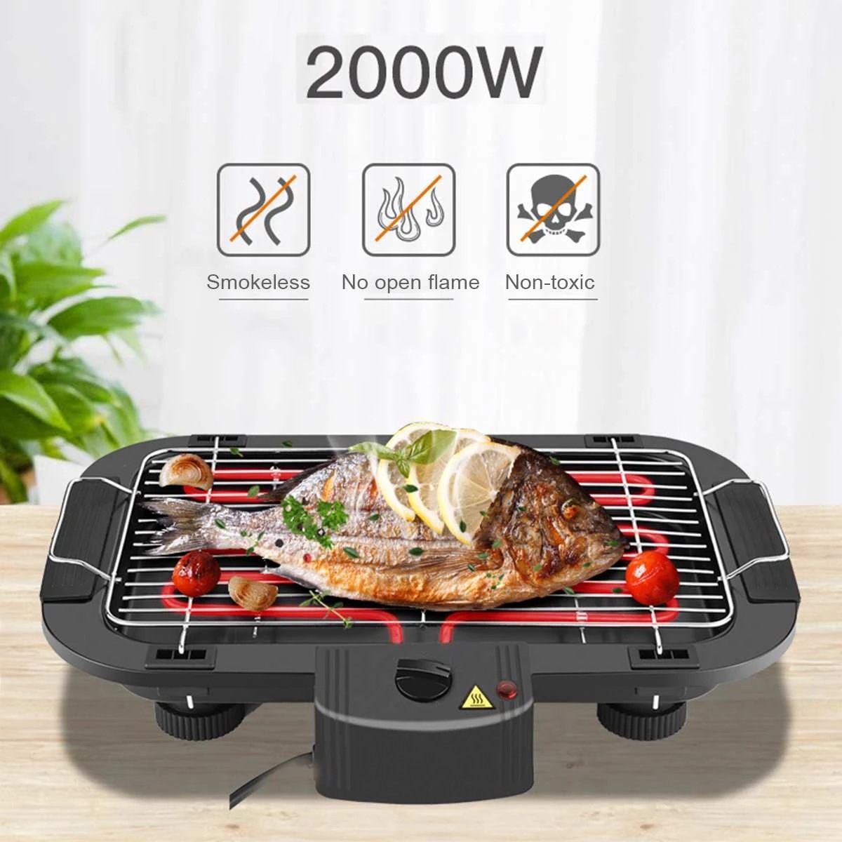 Cross-border bestseller SOKANY273BG European standard household smokeless electric barbecue grill, electric barbecue grill