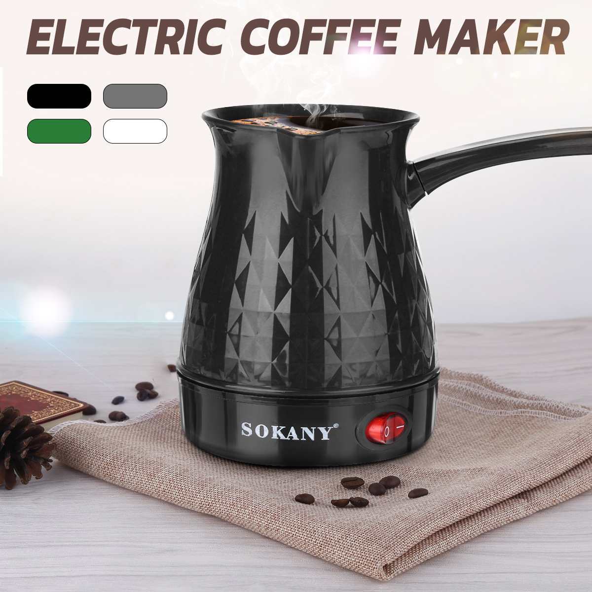 跨境SOKANY219土耳其咖啡壶电热煮茶热奶壶不锈钢分离意式摩卡壶详情图5