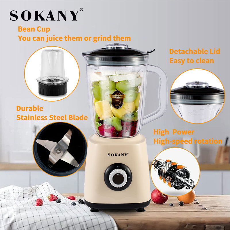 Cross-Border Sokany153 Juicer, Household Electric Juicer, Multi-Functional Blender, Food Processor, Freshly Squeezed Juice details Picture