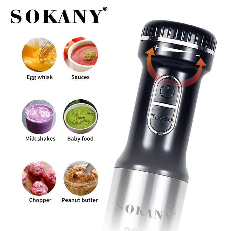 Cross-Border Bestseller 768-4 Hand-Held Stainless Steel Cooking Stick For Baby Complementary Food, Electric Stirring Stick, European Standard details Picture
