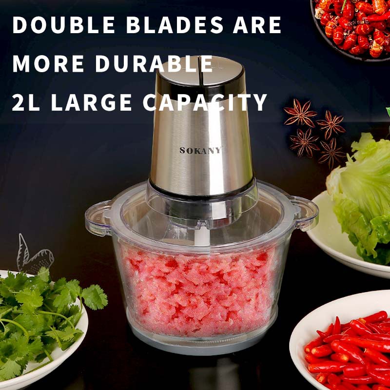 SOKANY7008 meat grinder, household electric small stainless steel multi-functional food processor and blender, European standard in stock Item Picture