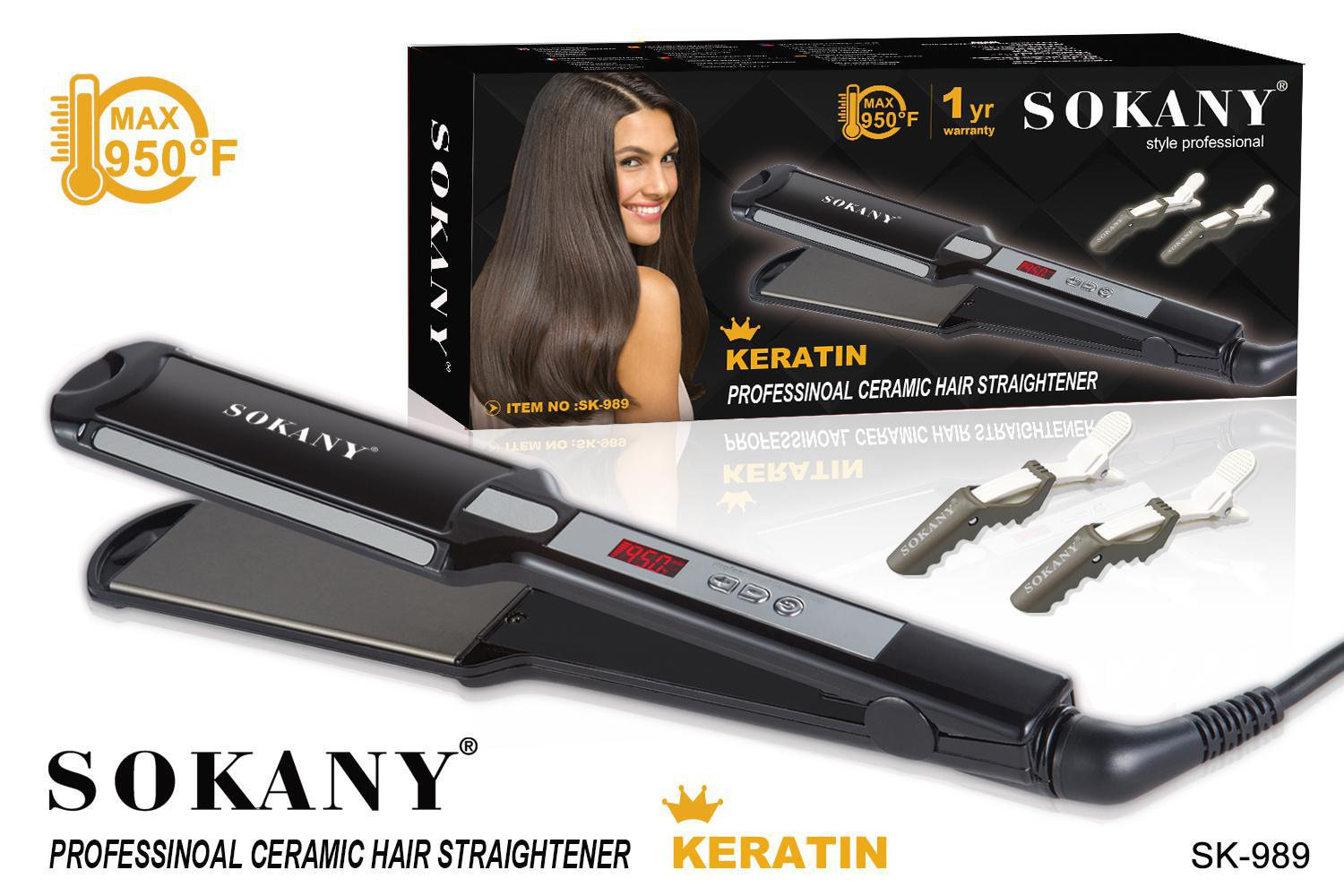Crossover SOKANY989 perm alisador de pelo de cerámica para el hogar flequillo alisador de pelo rizado de dos usos férulas eléctricas pantalla LCD Item Picture