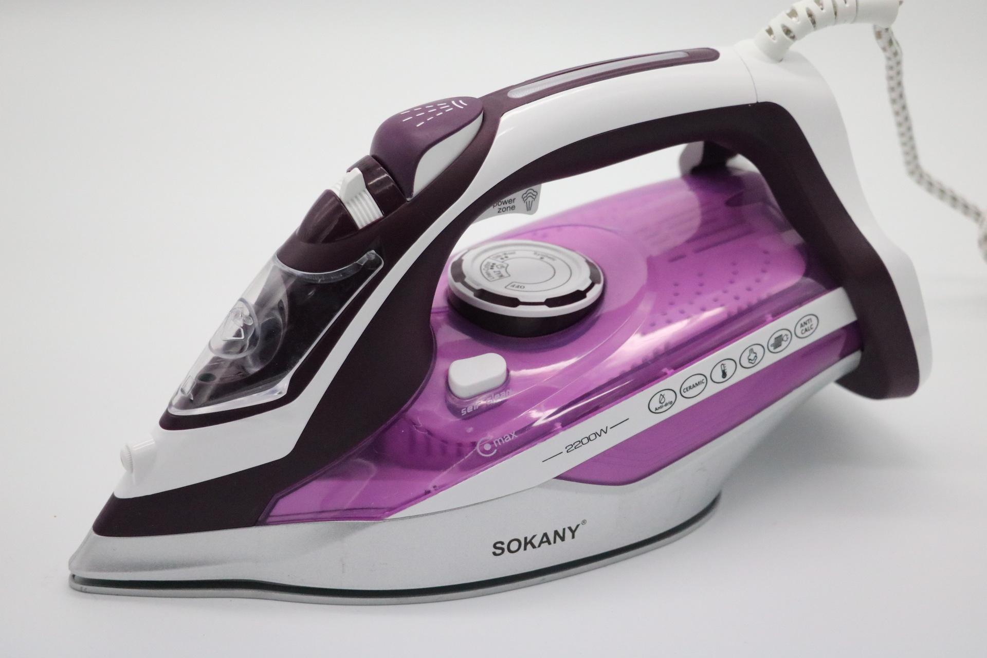 قانون الاتحاد الأوروبي Sokanyy801 مكواة كهربائية تعمل بخار كهربائي يعمل بالسلاك اللاسلكي Specification image