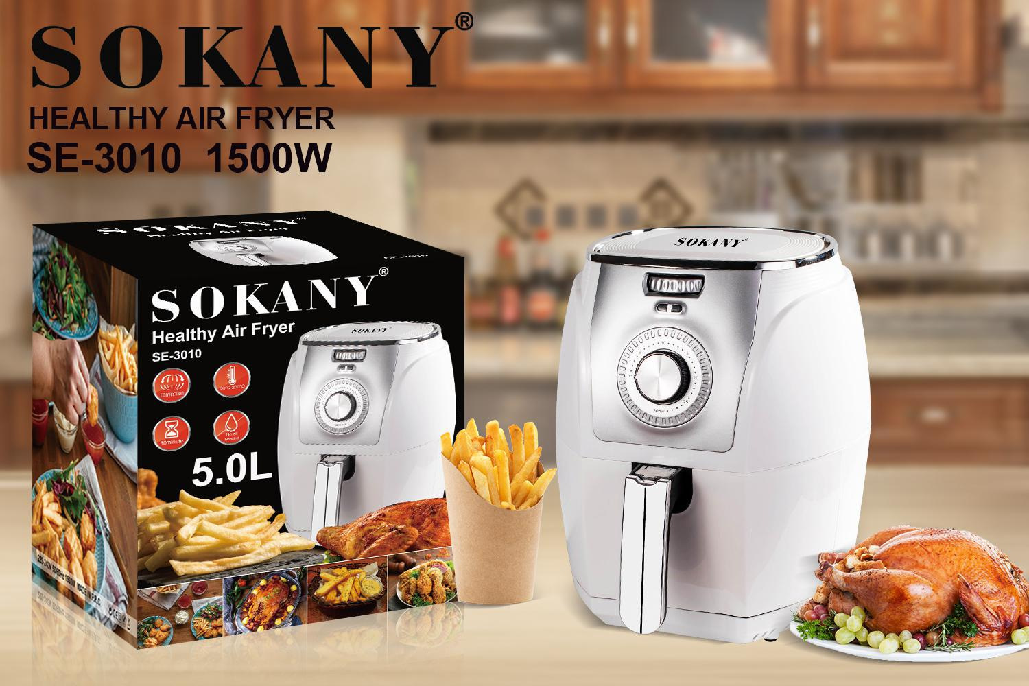 SOKANY air fryer is a household multi-functional fully automatic oil-free, low-fat, large-capacity air fryer Item Picture