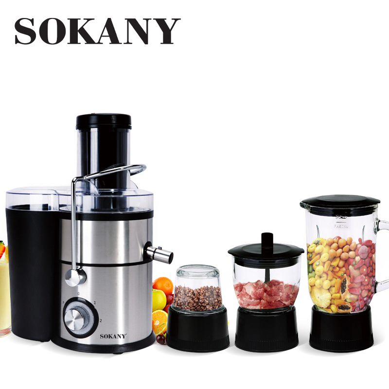 【跨境热卖】SOKANY629榨汁机家用全自动果蔬渣汁分离多功能机
