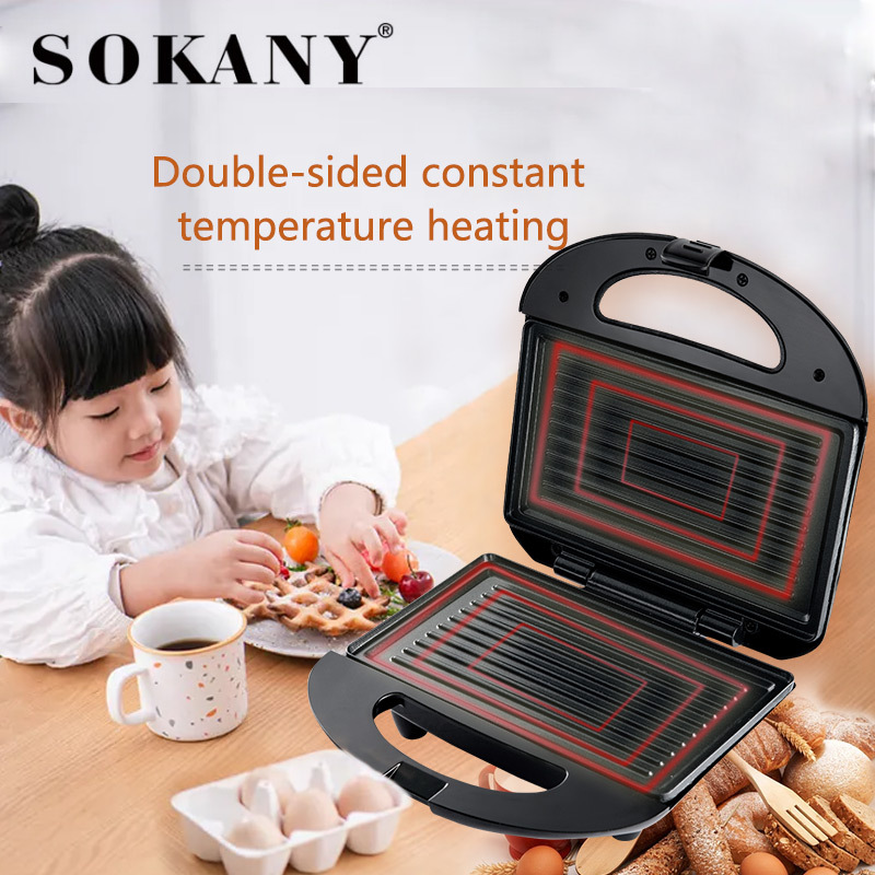 Cross-border SOKANY105 Kitchen household sandwich Breakfast machine, toaster, waffle Toast breakfast machine Application Scenario