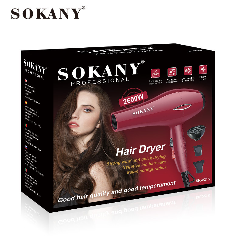 Cross-border e-commerce SOKANY2215 hair dryer, household high-power hair dryer, electric hair dryer, hair salon hair dryer, consignment