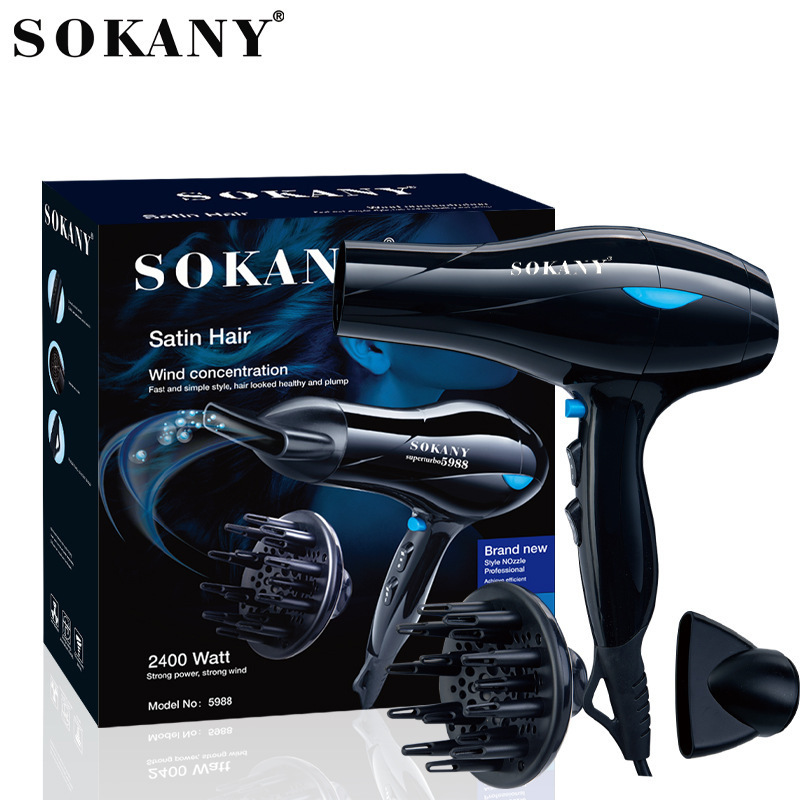 Cross-border SOKANY5988 hair dryer, European standard in stock, hair salon, professional hair dryer, high power, household, foreign trade