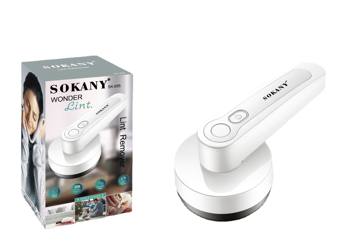 Cross-border SOKANY855 hairball trimming machine, woolen coat and sweater portable hair remover, clothes shaving device, USB charging