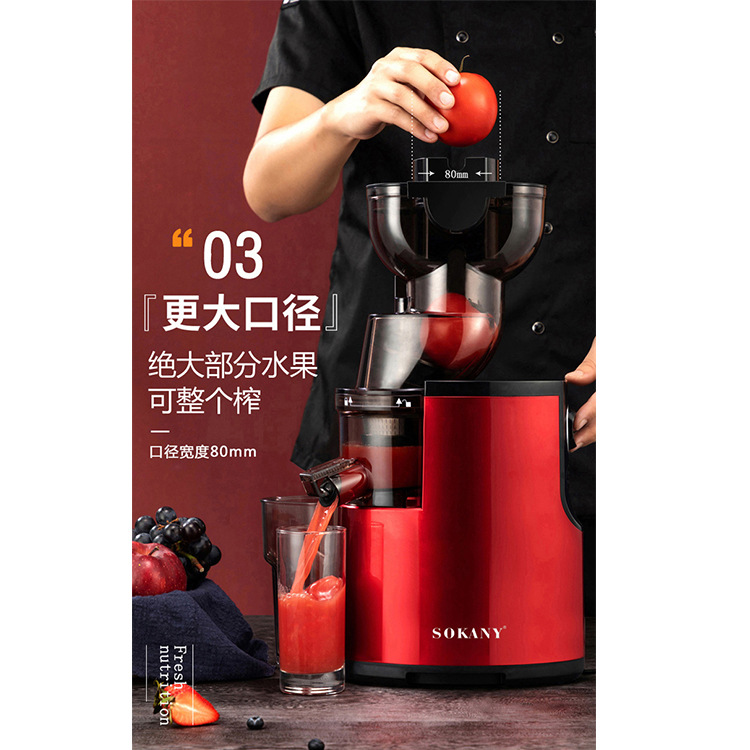 Cross-border SOKANY25 juicer, household residue and juice separation, multi-functional fruit, vegetable and meat juicer, original juicer Application Scenario