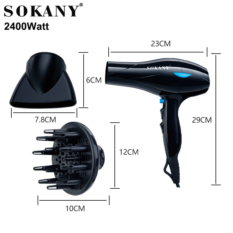 Cross-border SOKANY5988 hair dryer, European standard in stock, hair salon, professional hair dryer, high power, household, foreign trade Item Picture