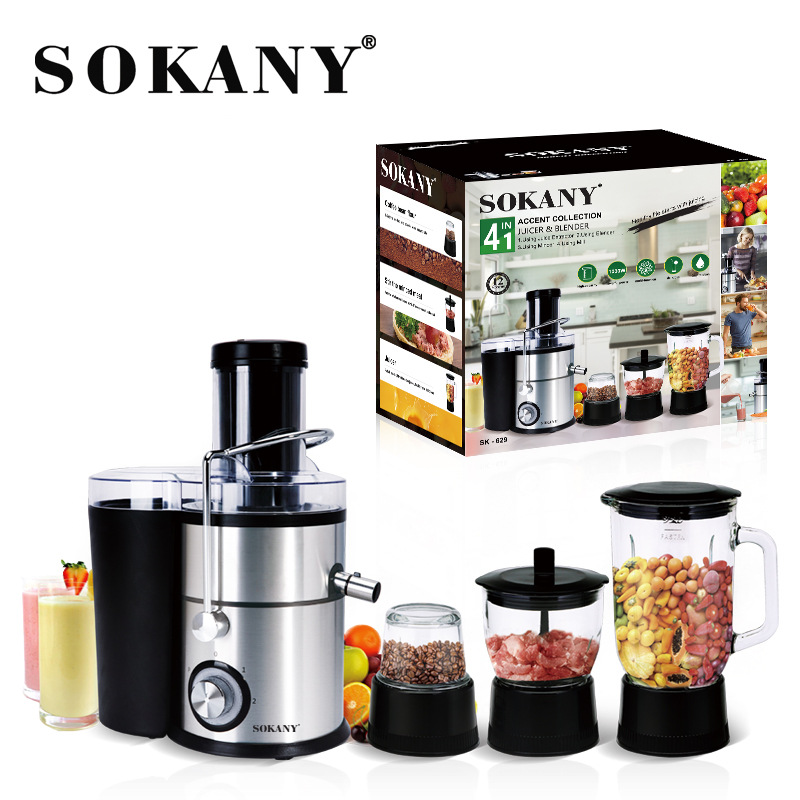 【 Cross-border Bestseller 】SOKANY629 Juicer - A fully automatic household multi-functional machine for separating fruit and vegetable pulp and juice Item Picture