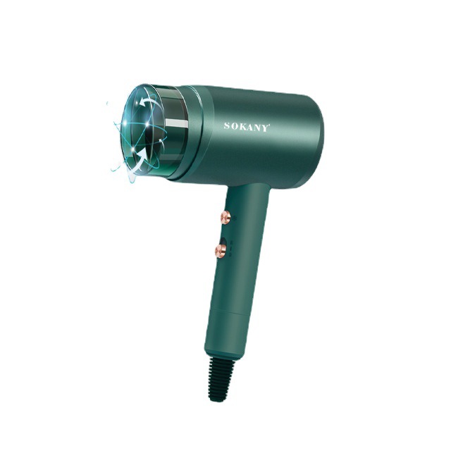 Cross-border SOKANY003 Hair dryer, a green high-power negative ion hair care silent hair dryer for home hairdressing