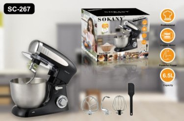 Cross-border SOKANY267 multi-functional commercial chef machine, household electric dough mixer, small dough kneading machine 6.5L Application Scenario