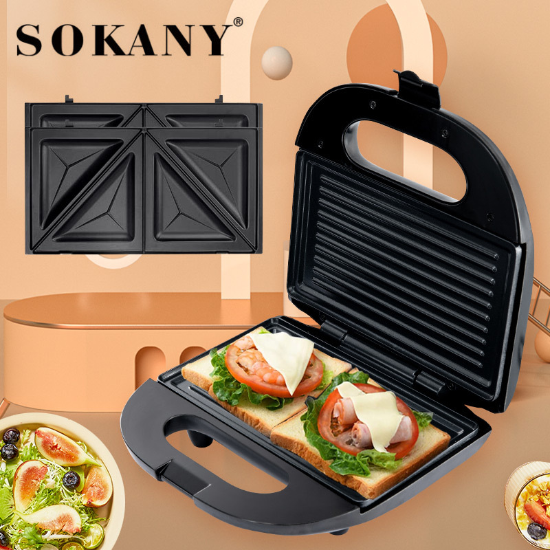 Cross-border bestseller SOKANY108 luxury stainless steel home sandwich maker, toaster, sandwich maker and late-night snack machine