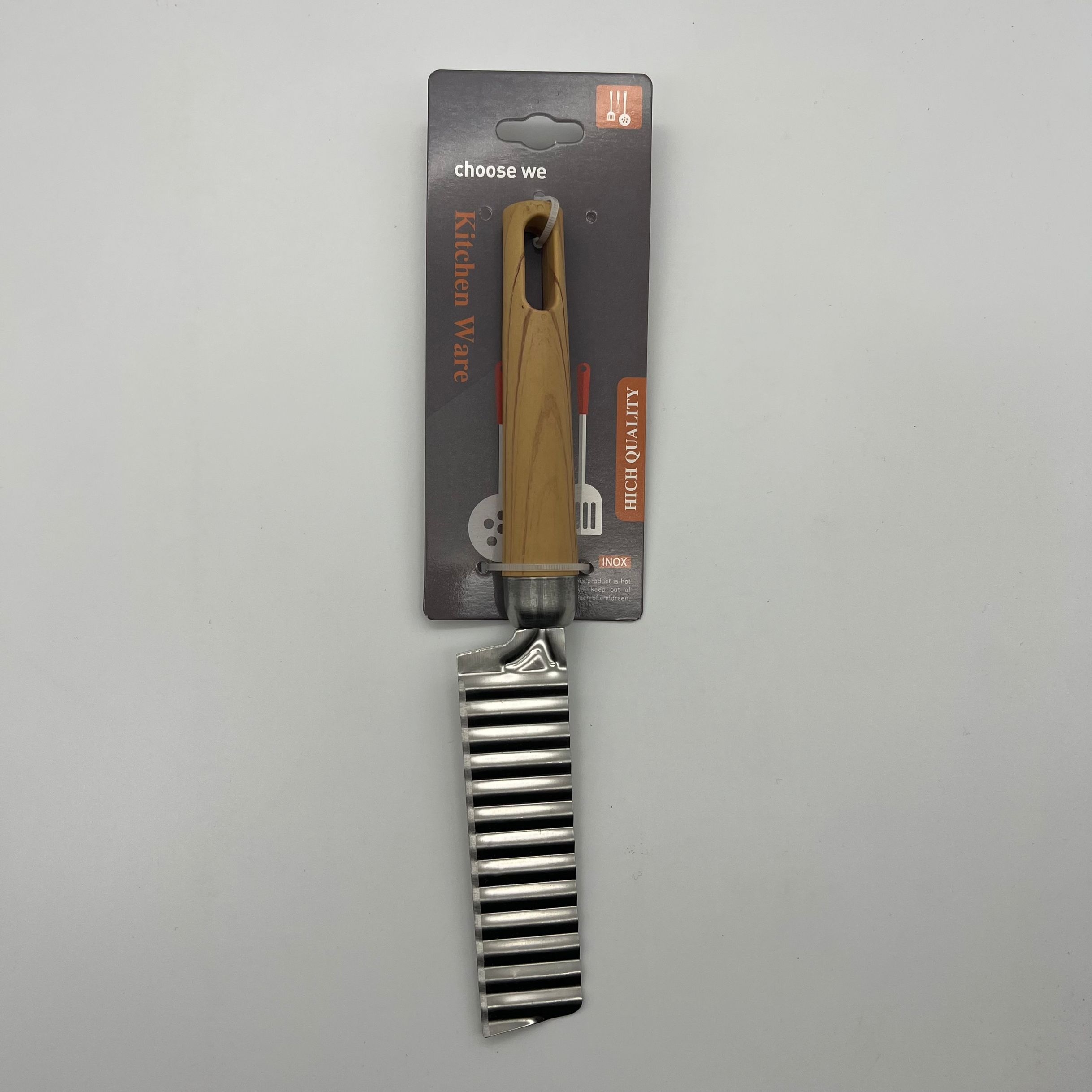 Kitchen gadgets stainless steel plain wood grain small knife