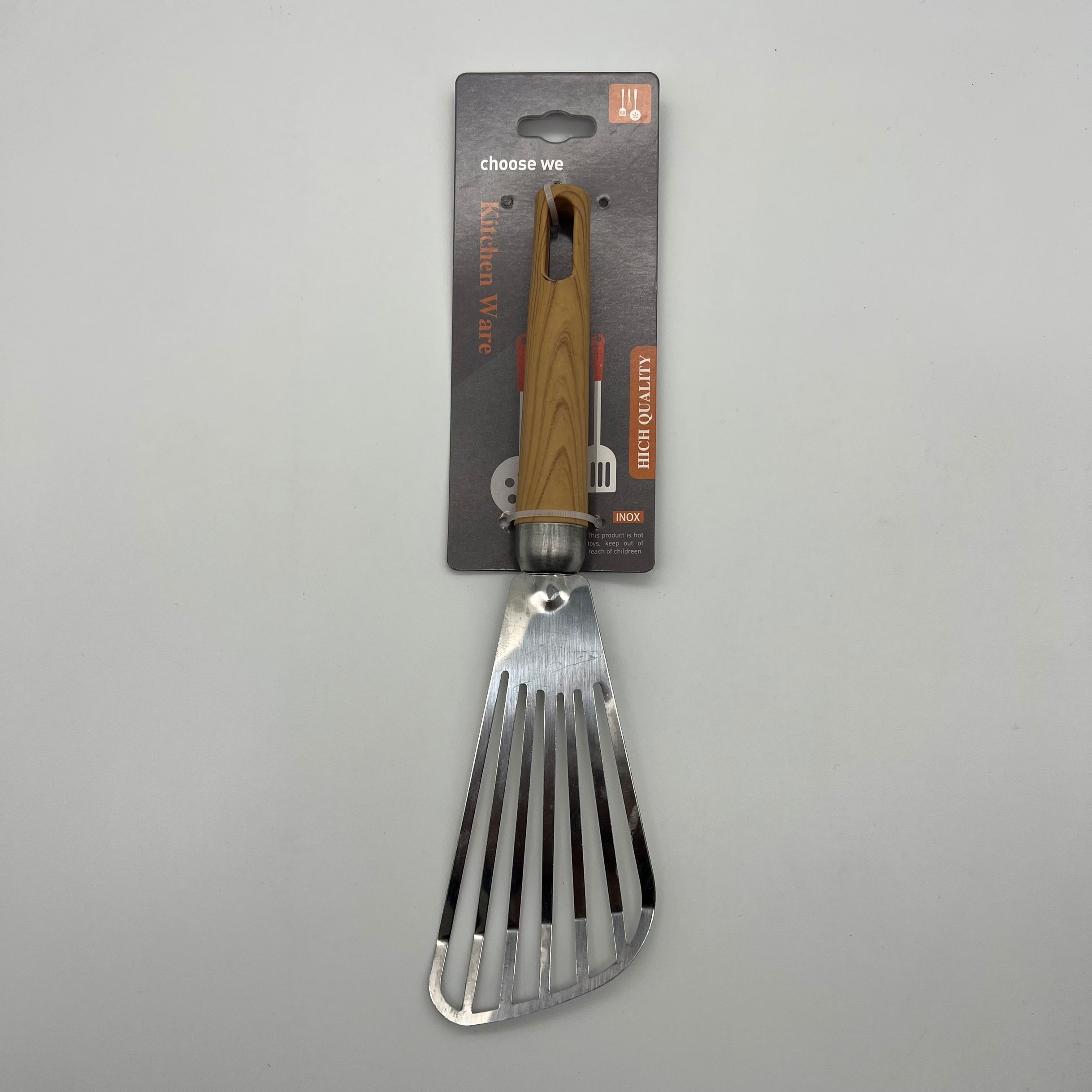 Kitchen products stainless steel small tools plain wood grain inclined leak shovel