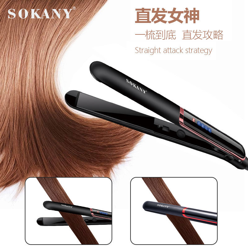 Crossover SOKANY955 splice alisador de pelo LCD pantalla de calentamiento rápido cuidado del cabello alisador barra de pelo alisador de pelo clip details Picture