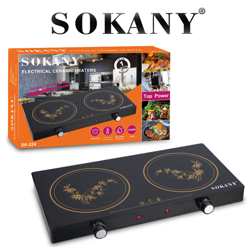 跨境SOKANY224可调温封闭式电炉万用电热炉加热圆盘实验室用电炉