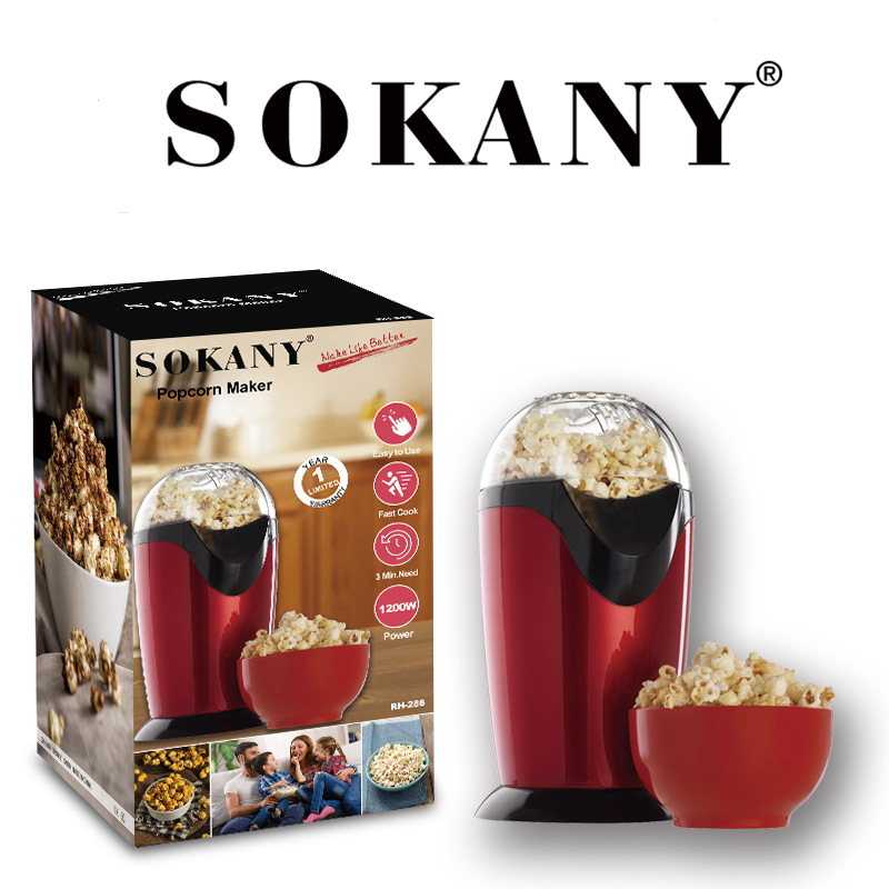 Cross-border SOKANY288 popcorn machine for household use, electric popcorn corn snacks, European standard in stock details Picture
