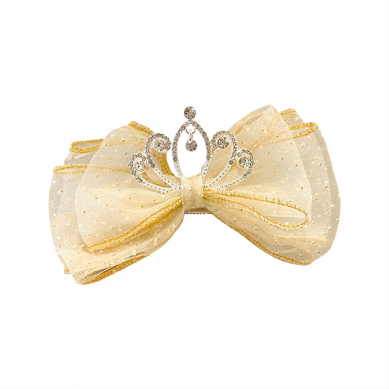 Korean super fairy three-dimensional bow hair clip, children's hair accessory, girl little princess crown top clip, cute headwear Item Picture