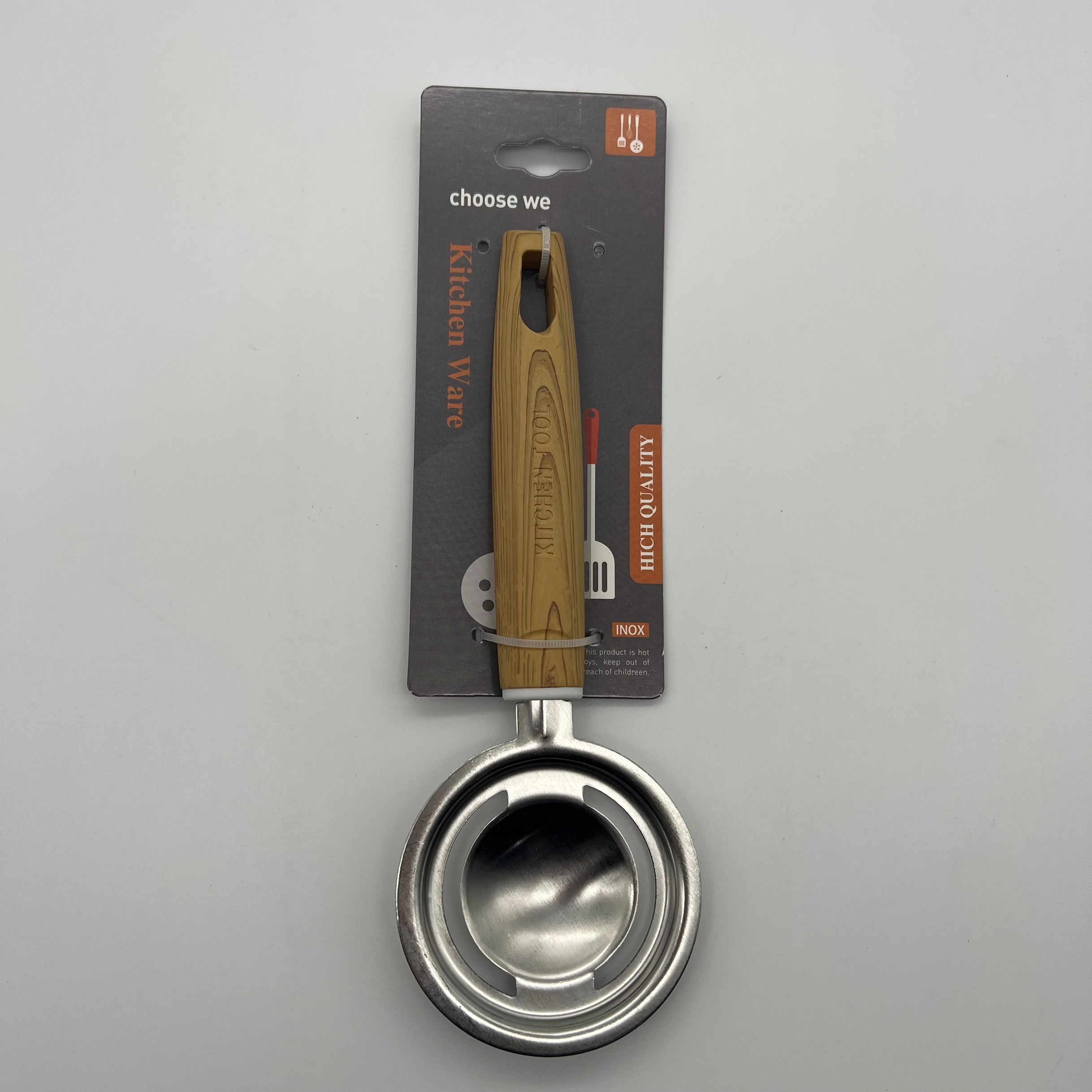 Kitchen supplies stainless steel gadgets wood grain egg white separator