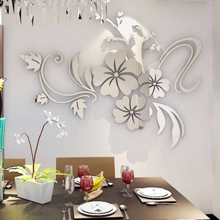 Bedroom Decoration Room Decoration Tv Background Wall Pasted Mural Self-Adhesive Bed Light Luxury Acrylic 3D Stereo Application Scenario