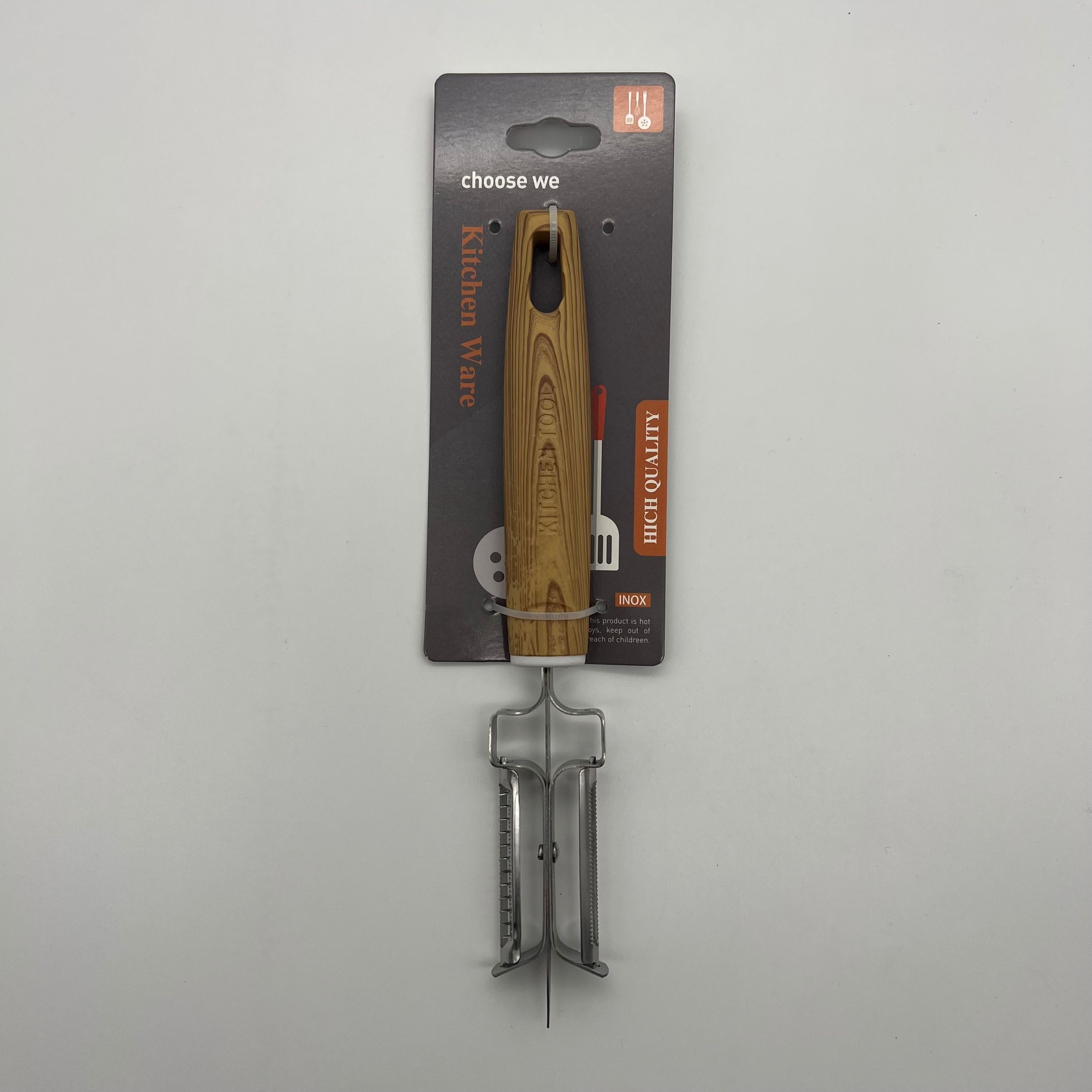 厨房用品不锈钢小工具木纹两用削皮/刨丝刨