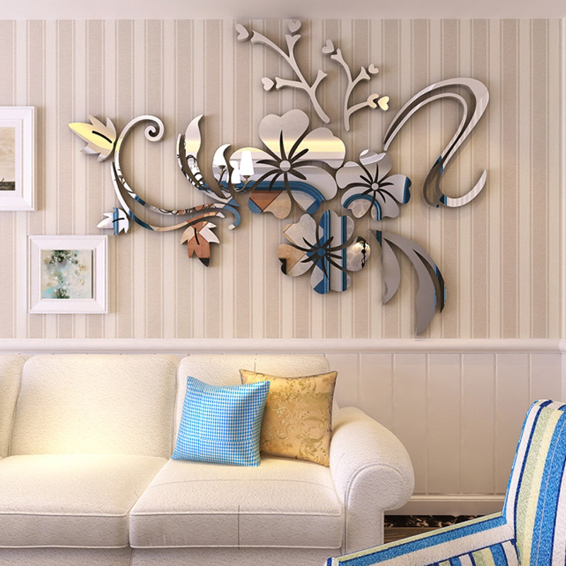 Bedroom Decoration Room Decoration Tv Background Wall Pasted Mural Self-Adhesive Bed Light Luxury Acrylic 3D Stereo