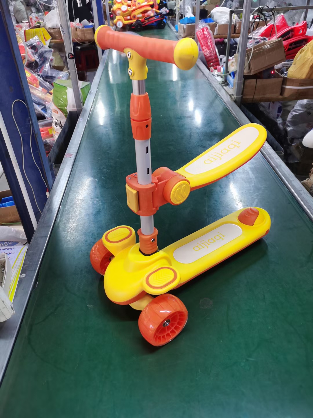Buyun children 's scooters 1-3-6-8 and above children' s folding scooters with seats, wheels, lights and music