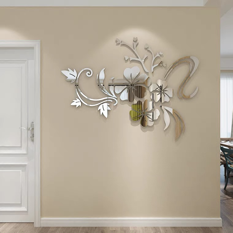 Bedroom Decoration Room Decoration Tv Background Wall Pasted Mural Self-Adhesive Bed Light Luxury Acrylic 3D Stereo details Picture