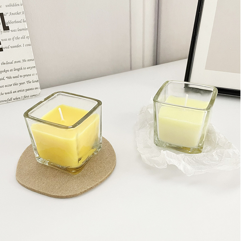 Square cup scented candles Birthday party candles details Picture