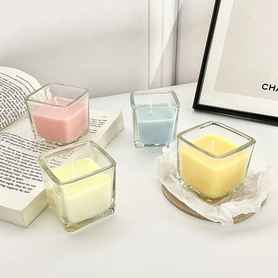 Square cup scented candle Birthday party candle thumbnail